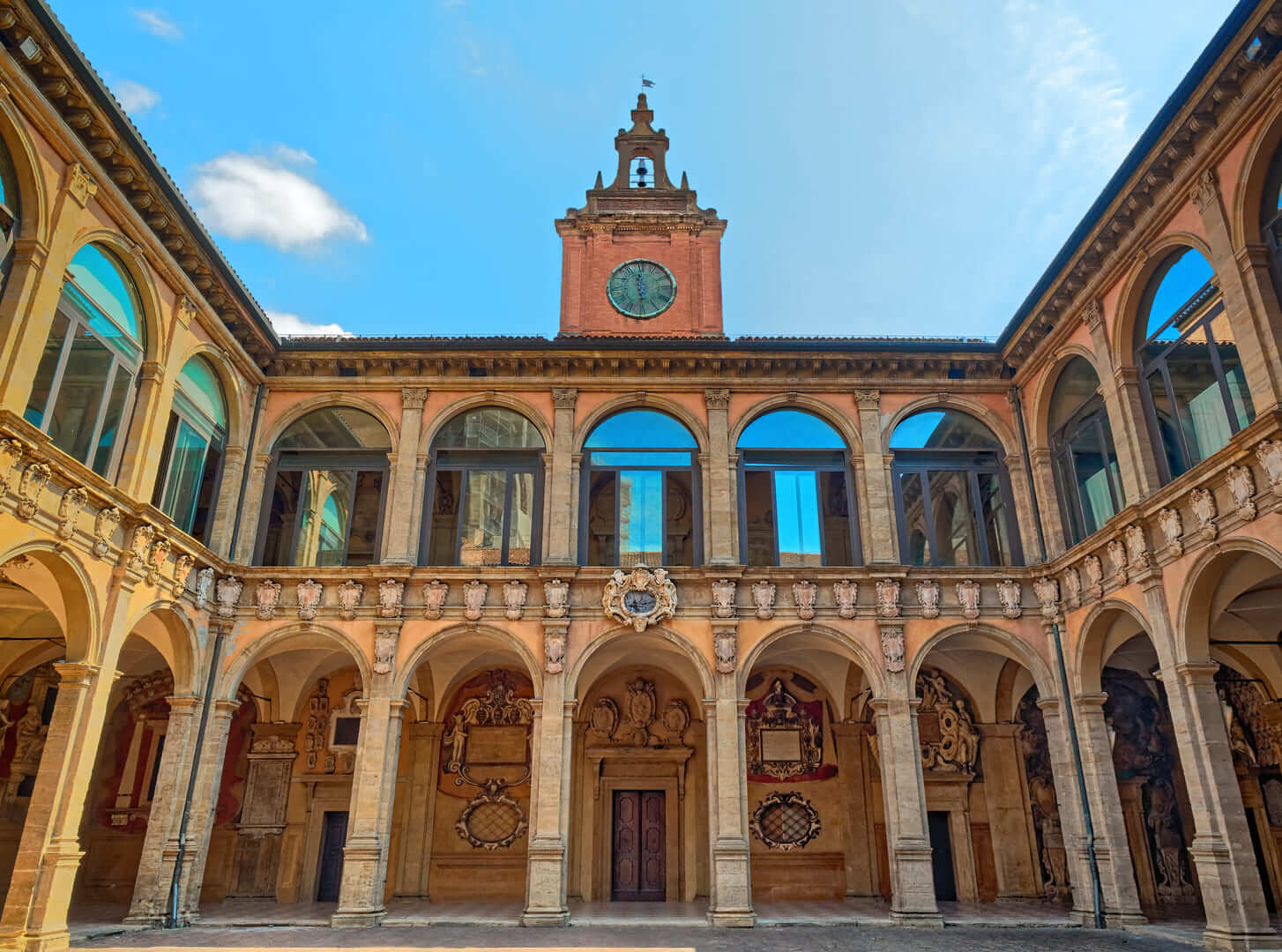 The Archiginnasio of Bologna exterior view